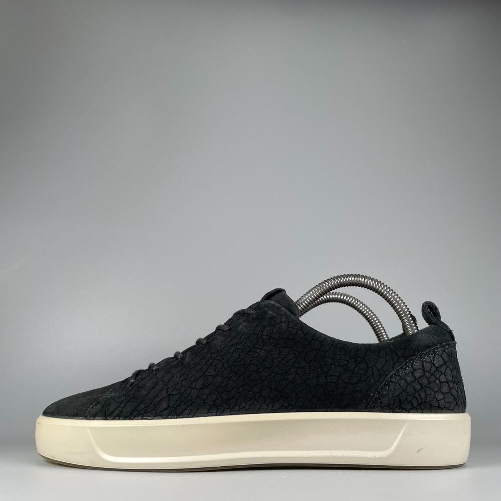 Ecco Soft Women’s EU 40 US 9 Black Moonrock Casual Sneaker Shoes Leather Lace Up